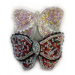 Diamonte Butterfly Clips