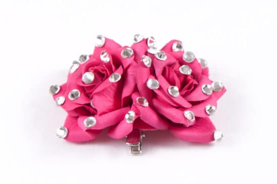 Double Rose Clip Pink (1)