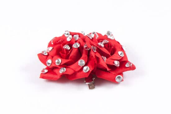 Double Rose Clip Red