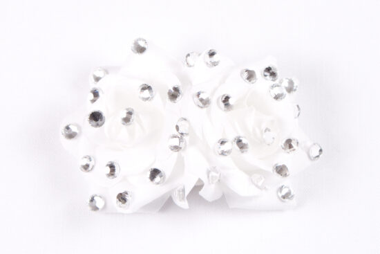 Double Rose Clip White