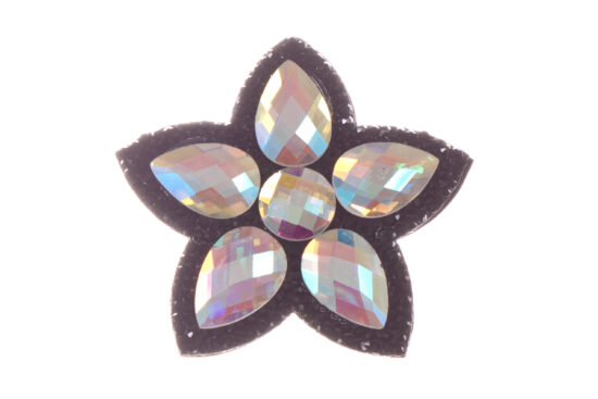 Single Bella Flower Clip Black