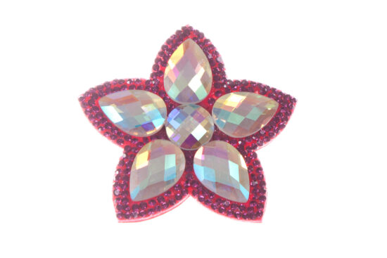 Single Bella Flower Clip Dark Pink