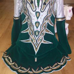 Green, White and Gold Dress