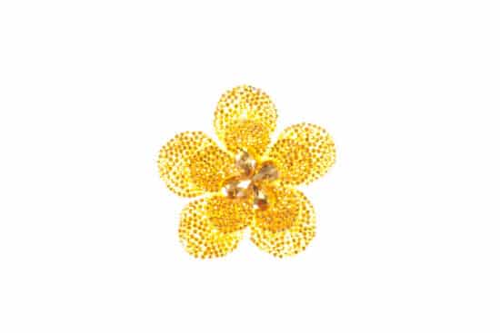 Round Flower Single Yellow